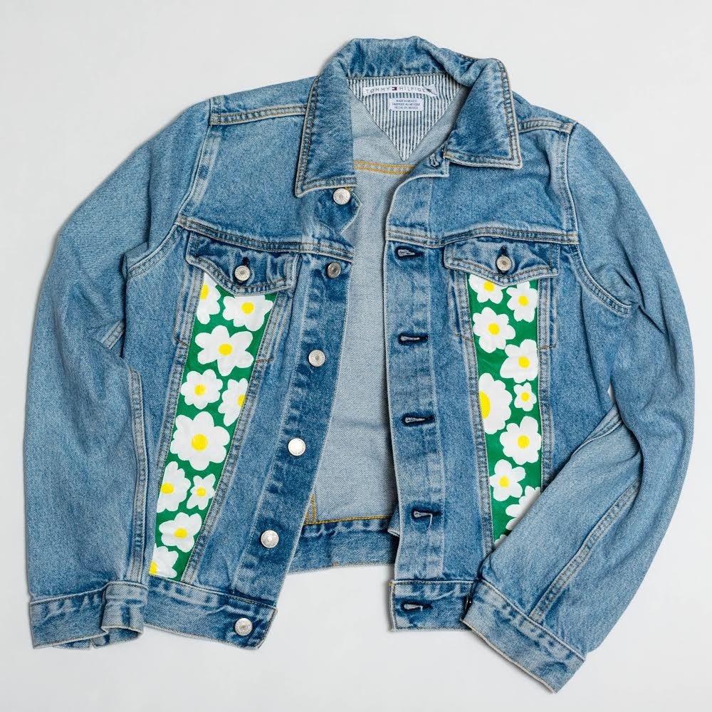 Hand-Painted Tommy Hilfiger Denim Jacket - Picture 1 of 4